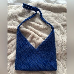 Handcrafted Blue Crochet Bag
